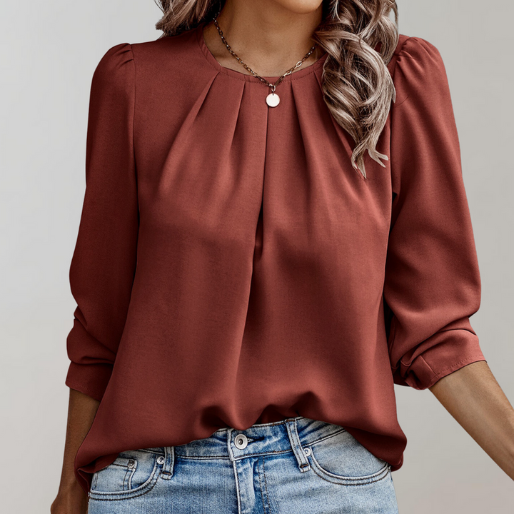 Tessa - Dames Blouse - Geplooid Design voor een Chique Uitstraling