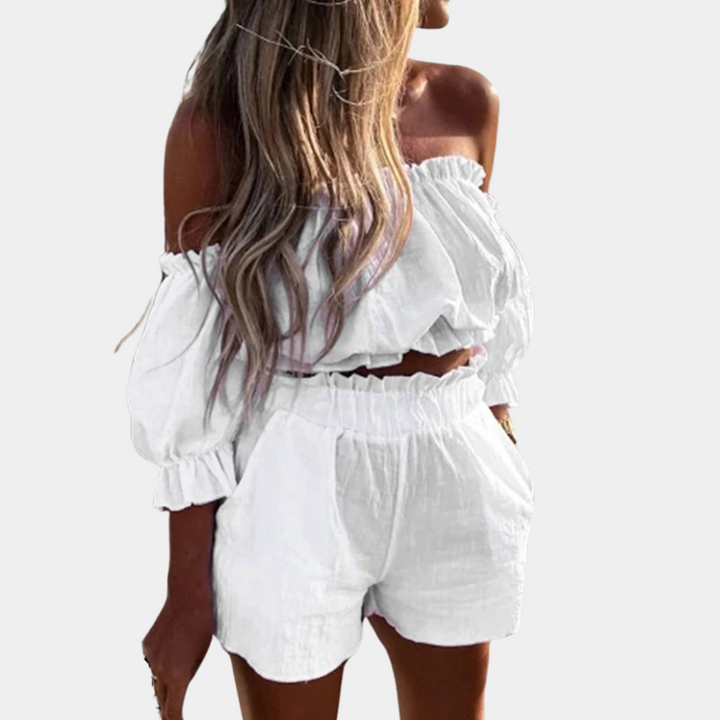 Talia - Dames Short en Top Set - Luchtige en Trendy Combinatie voor de Zomer
