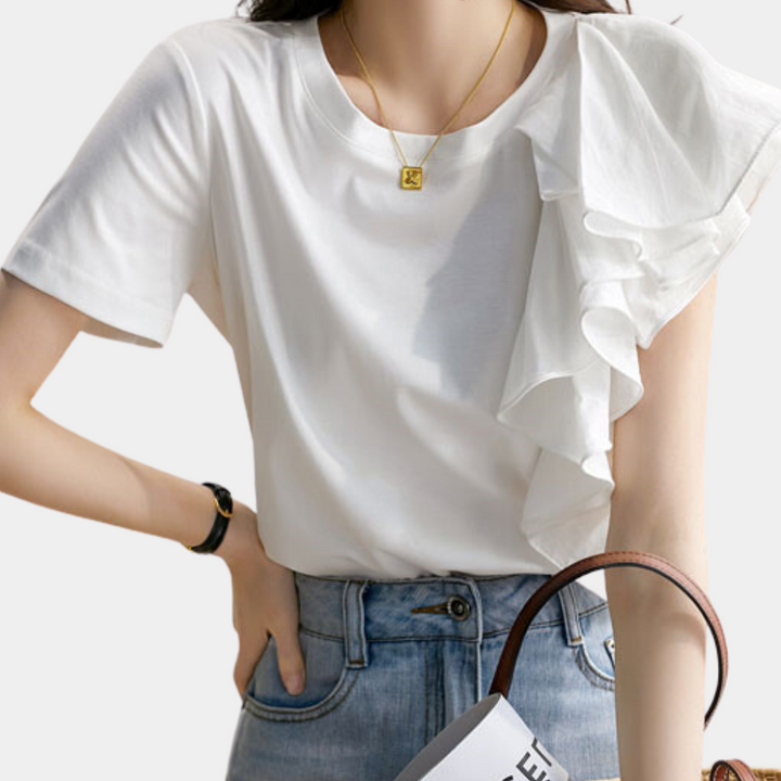 Celine - Dames Blouse - Ruches voor een Vrouwelijke Uitstraling