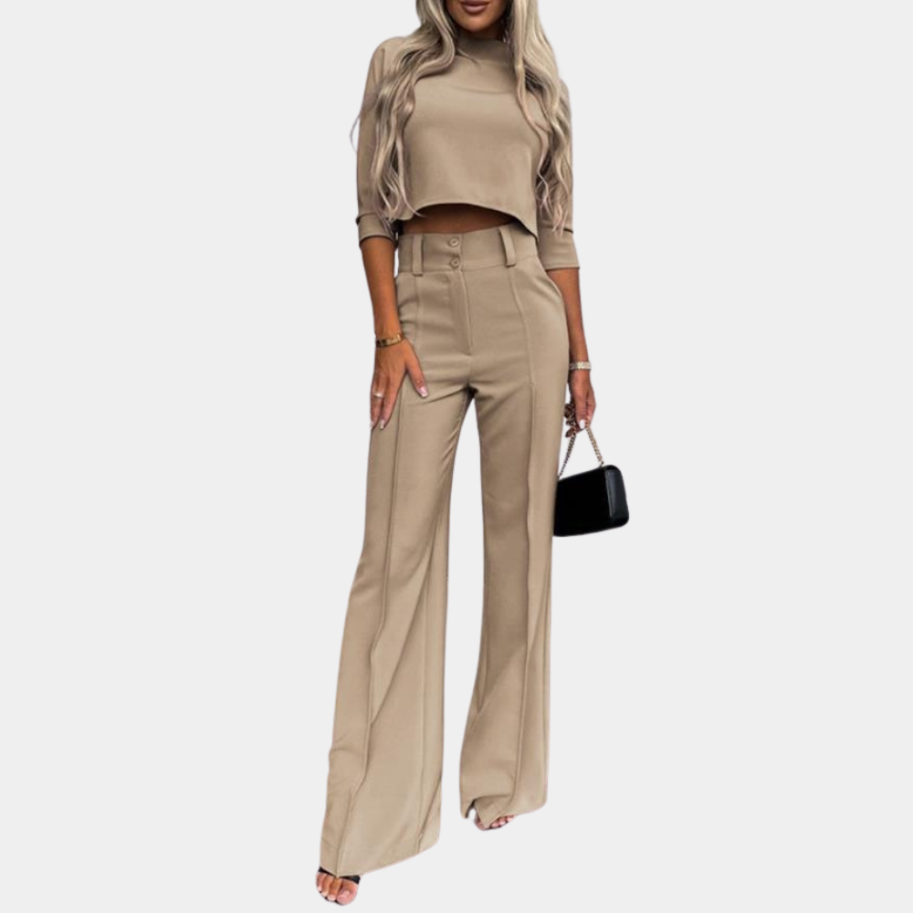 Anouk - Dames Stijlvolle Tweedelige Set - Elegante Outfit voor Diverse Gelegenheden
