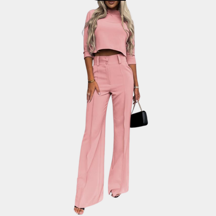 Anouk - Dames Stijlvolle Tweedelige Set - Elegante Outfit voor Diverse Gelegenheden