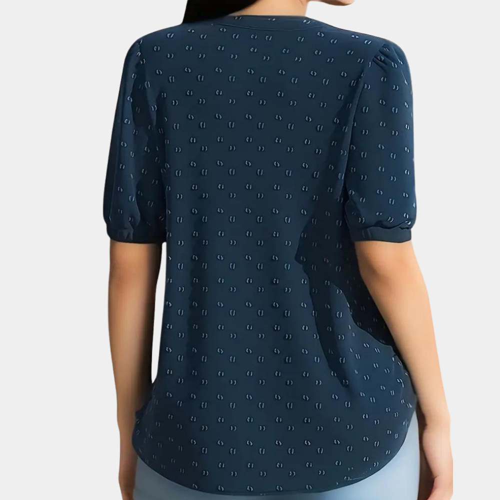 Elena - Dames Blouse - V-hals voor een Elegante Pasvorm