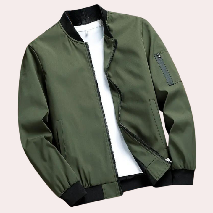 Artiom | Comfortabele ademende herfstbomberjas van polyester voor heren met minimalistisch design