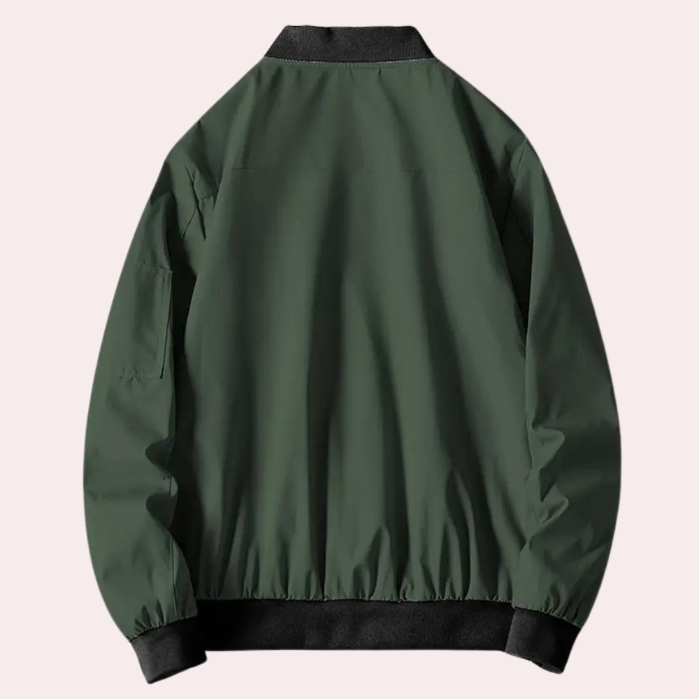 Artiom | Comfortabele ademende herfstbomberjas van polyester voor heren met minimalistisch design