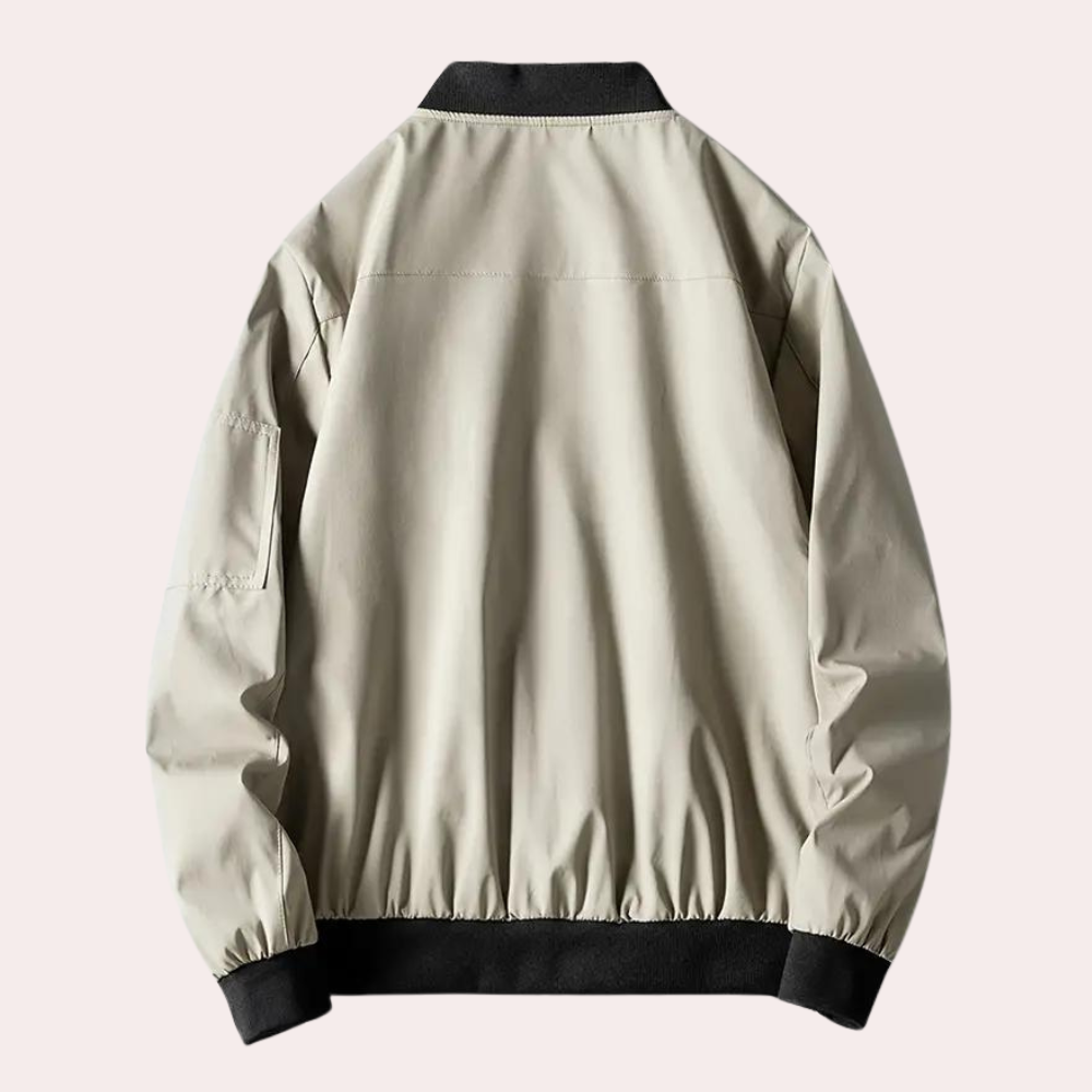 Artiom | Comfortabele ademende herfstbomberjas van polyester voor heren met minimalistisch design