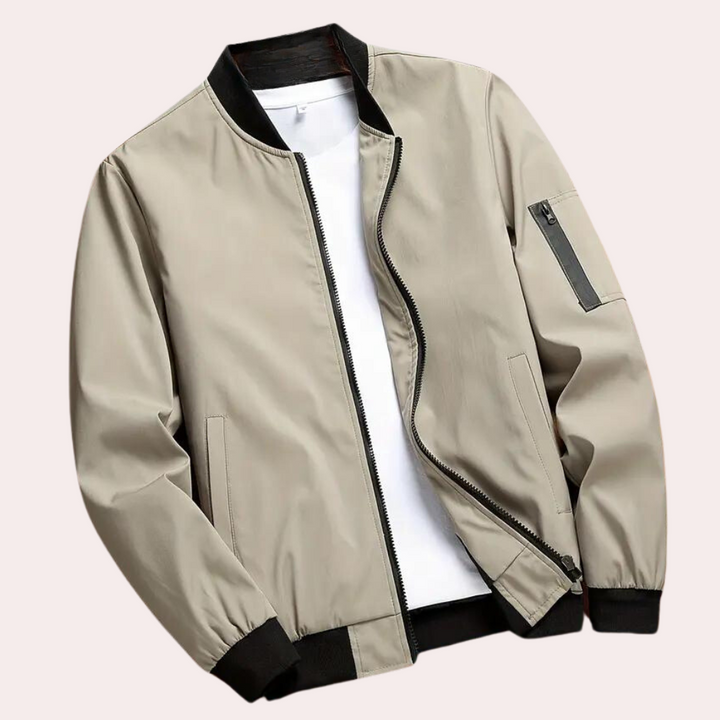 Artiom | Comfortabele ademende herfstbomberjas van polyester voor heren met minimalistisch design