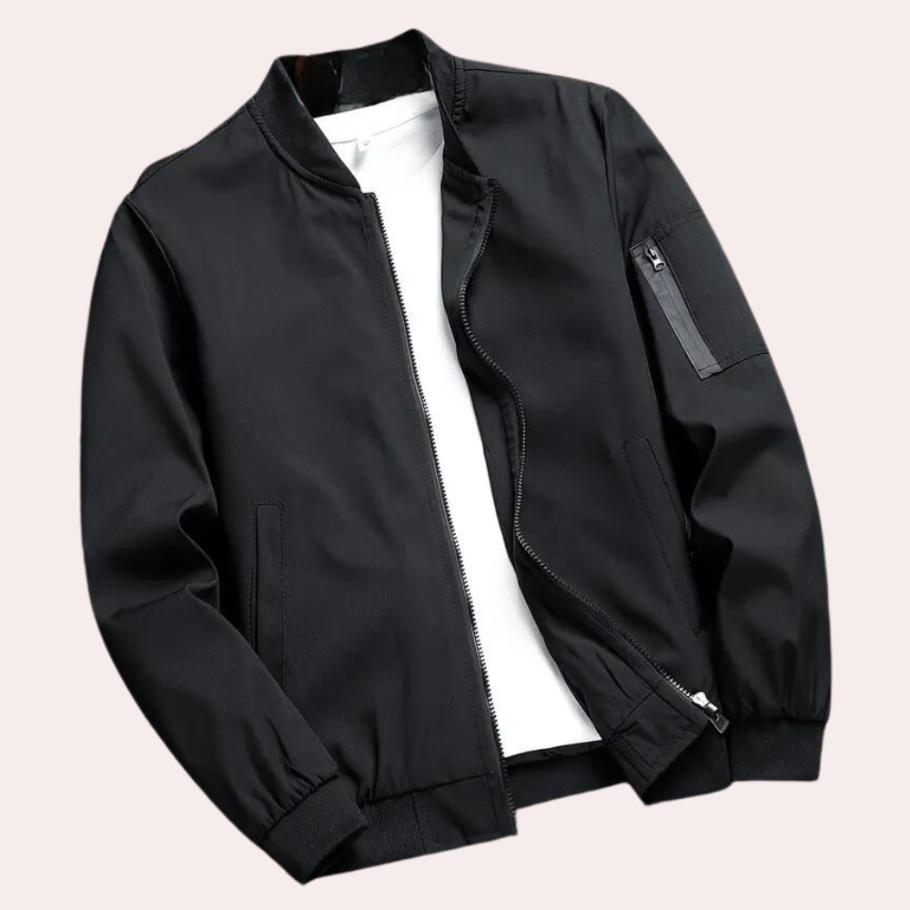 Artiom | Comfortabele ademende herfstbomberjas van polyester voor heren met minimalistisch design