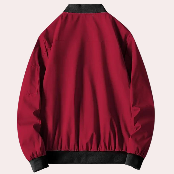 Artiom | Comfortabele ademende herfstbomberjas van polyester voor heren met minimalistisch design