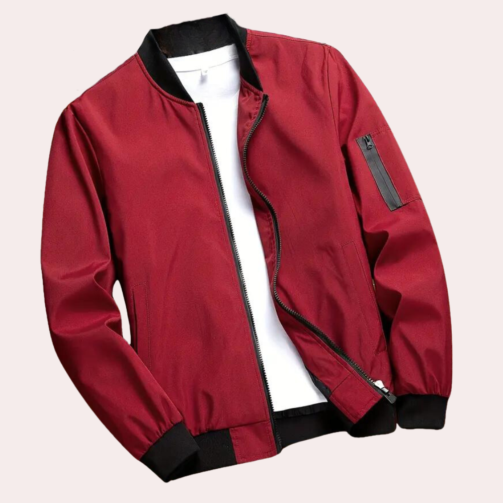 Artiom | Comfortabele ademende herfstbomberjas van polyester voor heren met minimalistisch design