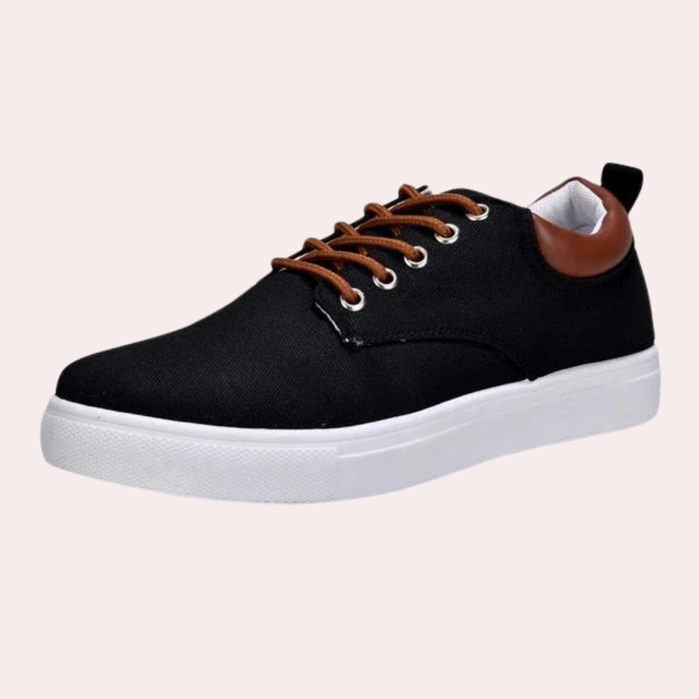 Birger | Lichtgewicht ademende canvas herfstschoenen voor heren met casual vetersluiting