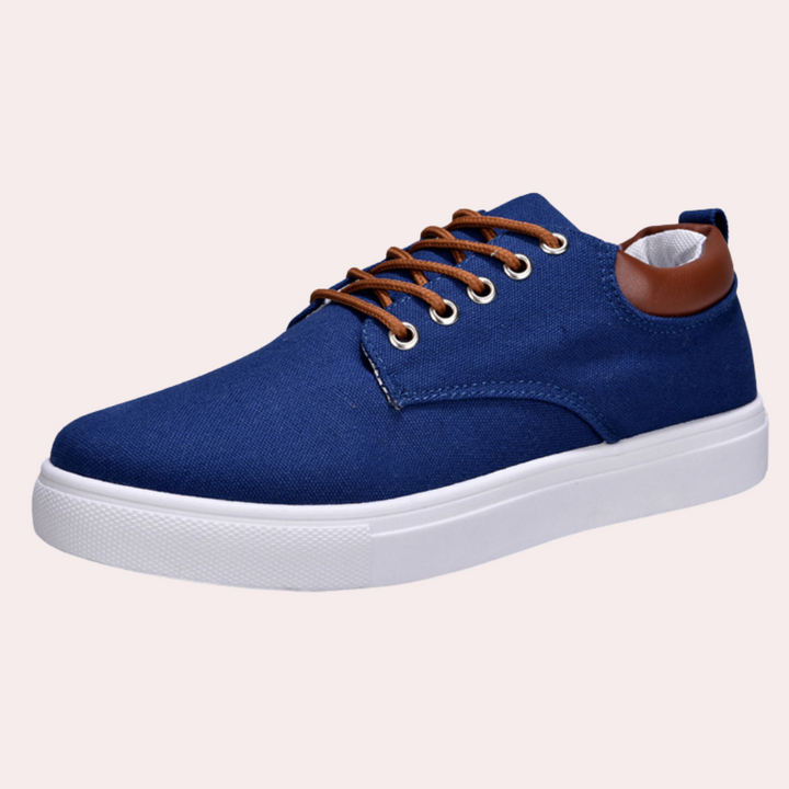 Birger | Lichtgewicht ademende canvas herfstschoenen voor heren met casual vetersluiting