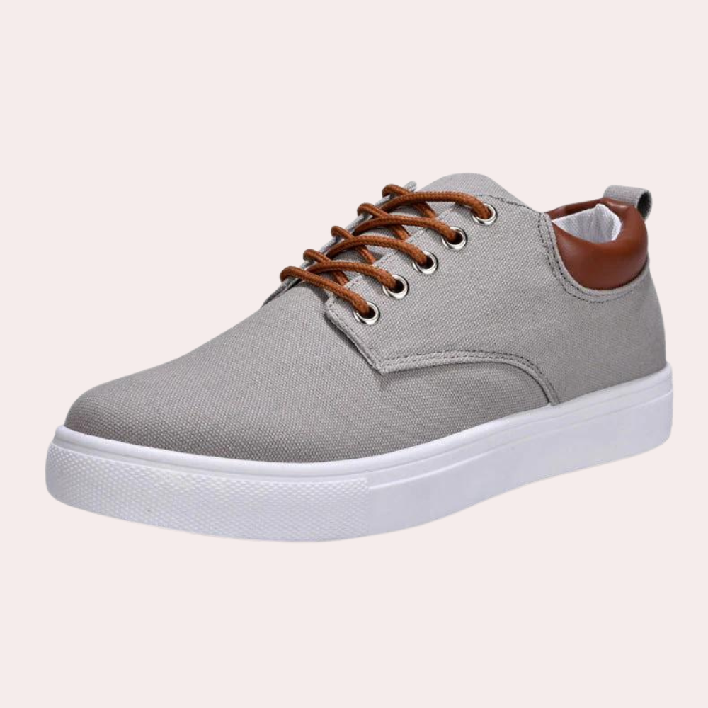 Birger | Lichtgewicht ademende canvas herfstschoenen voor heren met casual vetersluiting
