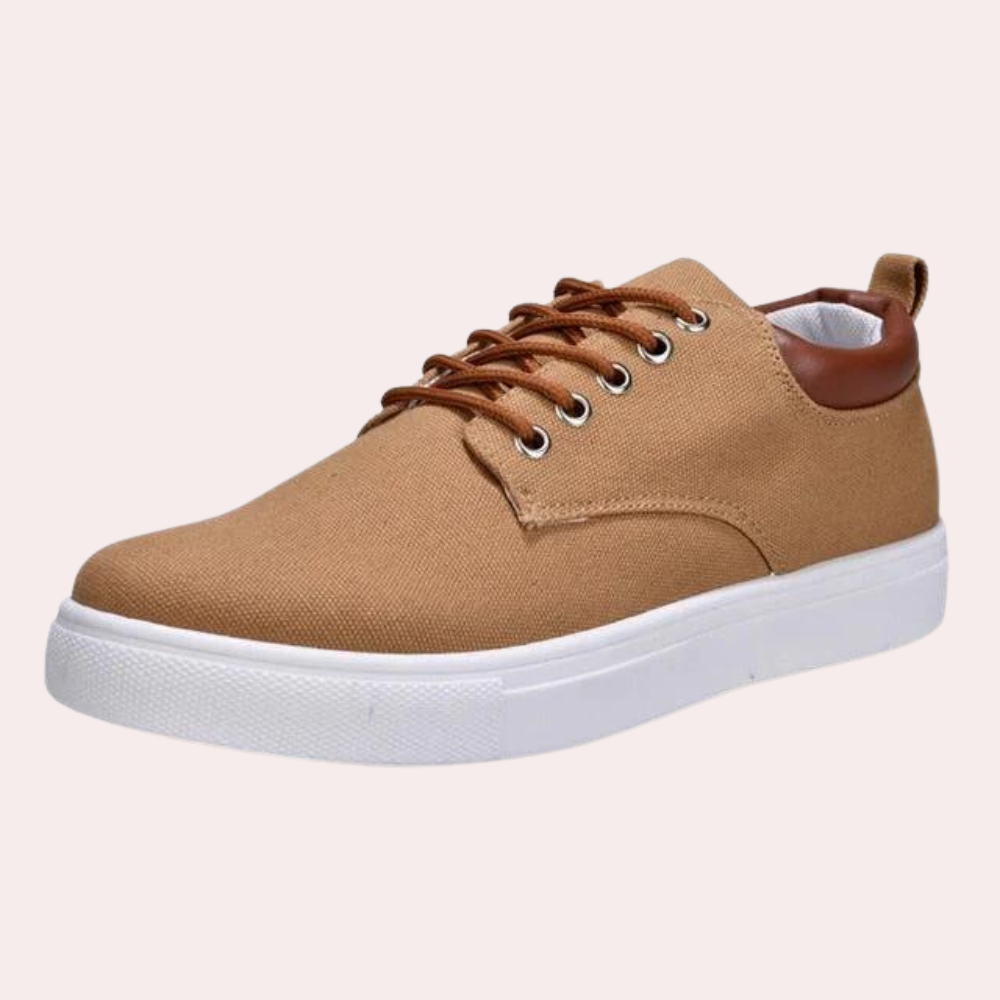 Birger | Lichtgewicht ademende canvas herfstschoenen voor heren met casual vetersluiting