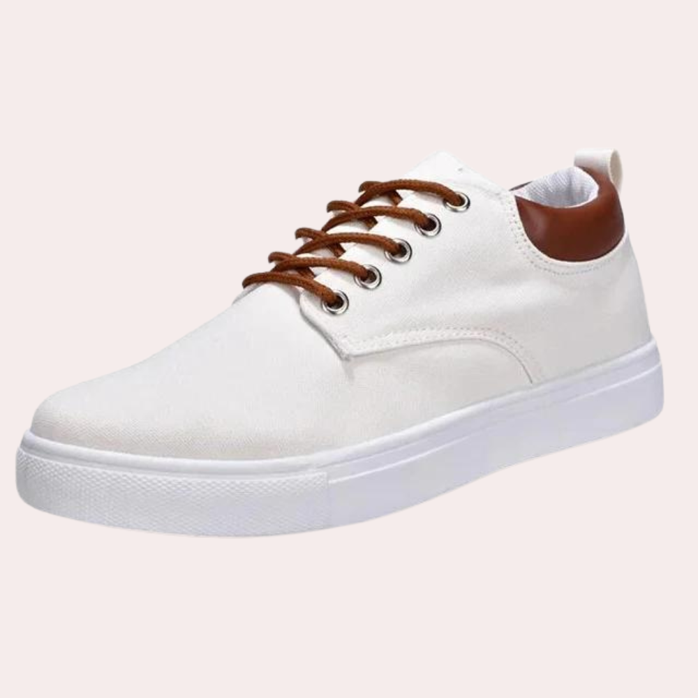 Birger | Lichtgewicht ademende canvas herfstschoenen voor heren met casual vetersluiting