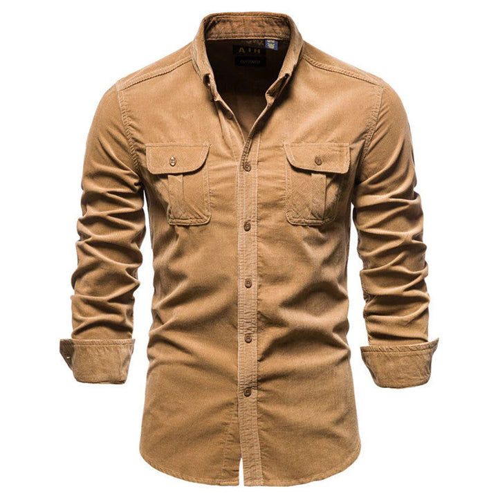 Thomas | Zacht ademend corduroy herfst overhemd voor heren met tijdloos casual design