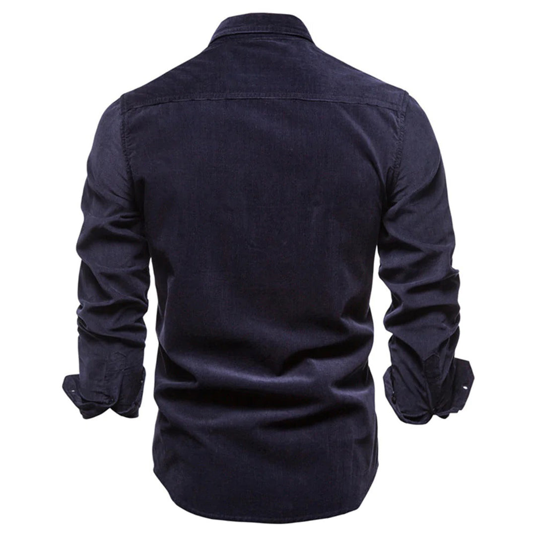 Thomas | Zacht ademend corduroy herfst overhemd voor heren met tijdloos casual design
