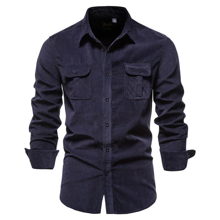 Thomas | Zacht ademend corduroy herfst overhemd voor heren met tijdloos casual design