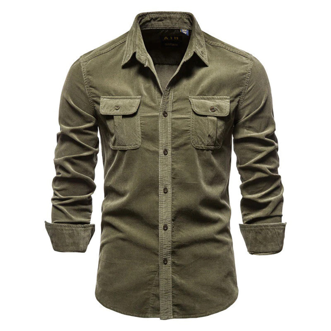 Thomas | Zacht ademend corduroy herfst overhemd voor heren met tijdloos casual design