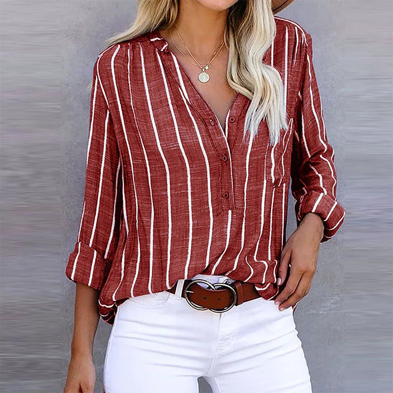 Gestreepte Blouse – Stijlvolle eenvoud met een moderne twist