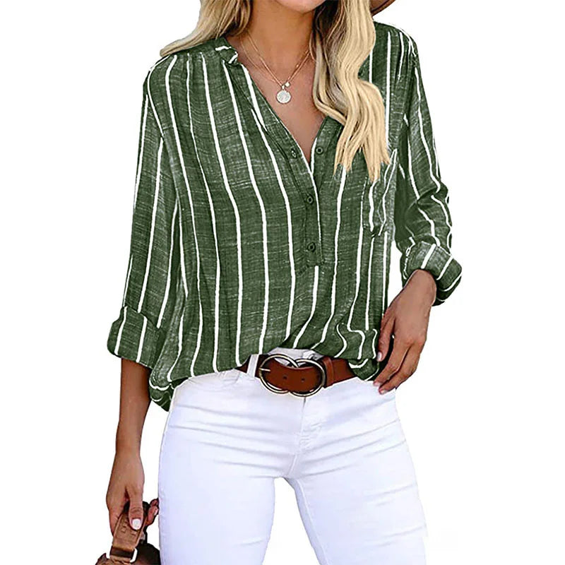 Gestreepte Blouse – Stijlvolle eenvoud met een moderne twist