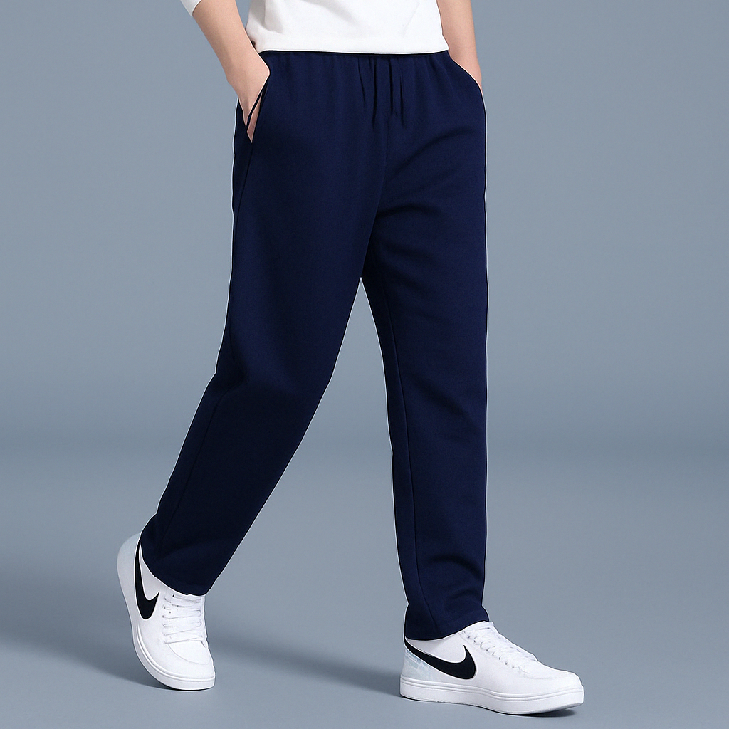 Heren joggingbroek katoen – Comfortabele broek met wijde pijpen voor ontspannen dagen en lichte activiteit