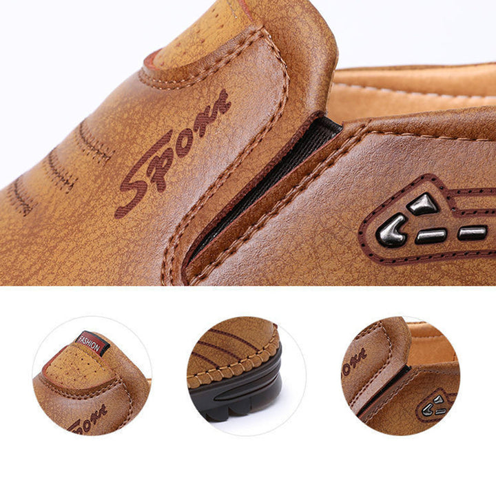 Amerigo | Ademend lichtgewicht PU herfstloafers voor heren met flexibele pasvorm