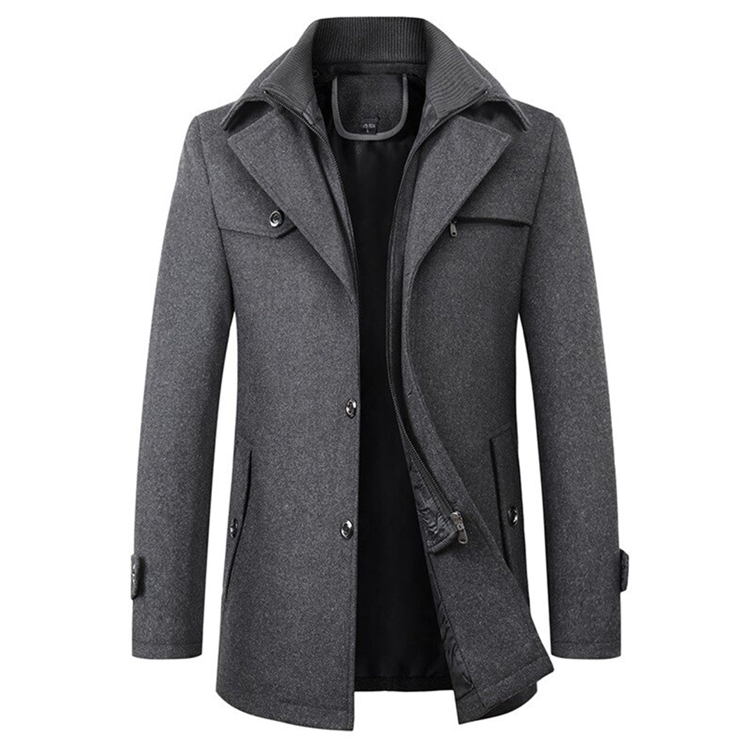 Mateo | Elegante warme winterjas voor heren met lange snit en verfijnd design