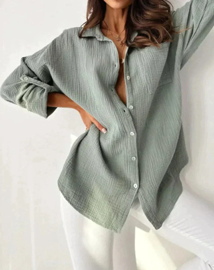 Elisa Dames Blouse – Stijlvolle en comfortabele blouse met knoopsluiting