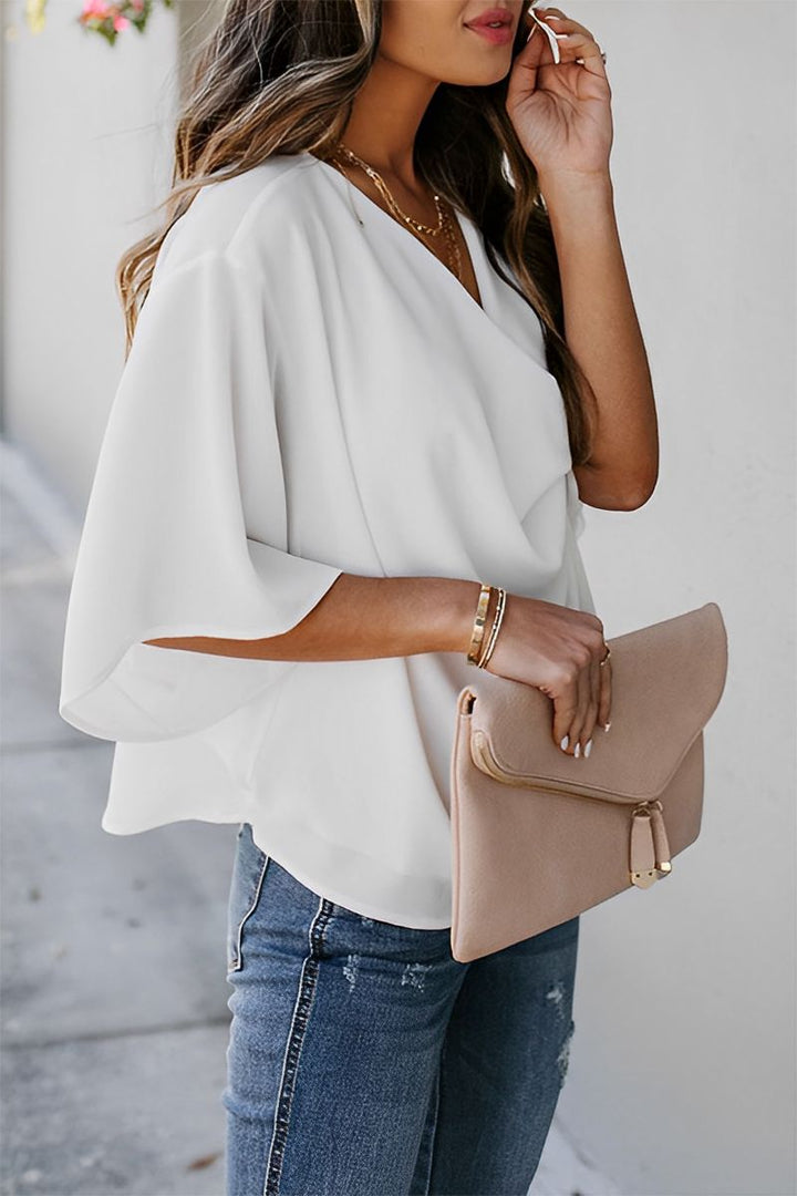 Isabelle - Dames Chiffon Zomerblouse - Luchtig en Stijlvol