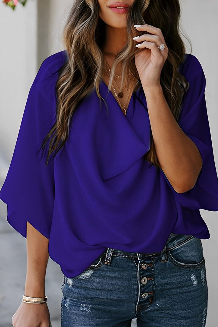 Isabelle - Dames Chiffon Zomerblouse - Luchtig en Stijlvol