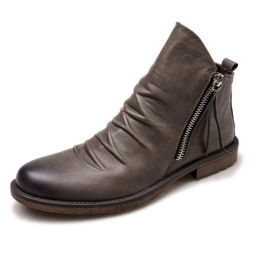 Haylom | Antislip PU leren herfstlaarzen voor heren met comfortabele pasvorm en ritssluiting