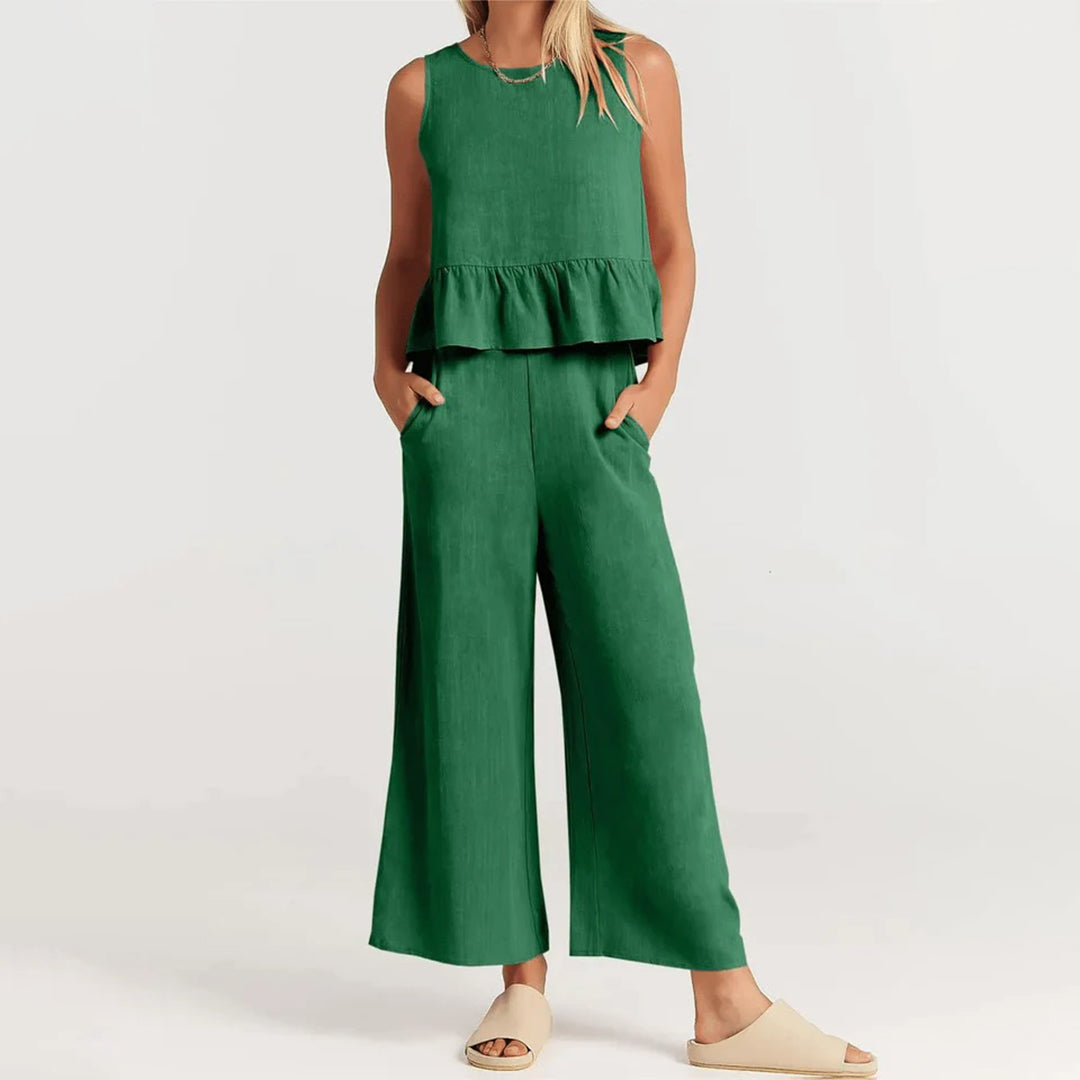 Elvira - Dames Stijlvolle Tweedelige Set - Elegante Outfit voor Diverse Gelegenheden