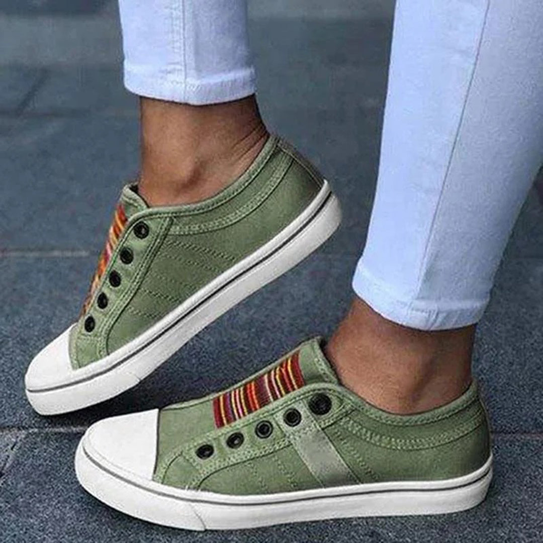 Liv | Comfortabele slip-on canvas schoenen voor dames met casual sportieve look