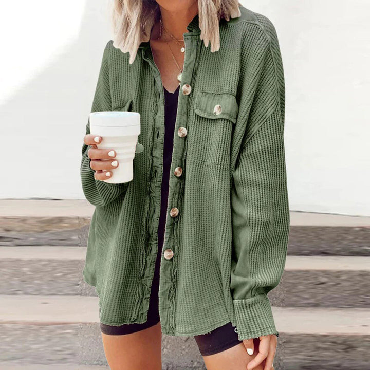 Amelie - Trendy Gebreid Damesvest met Unieke Look