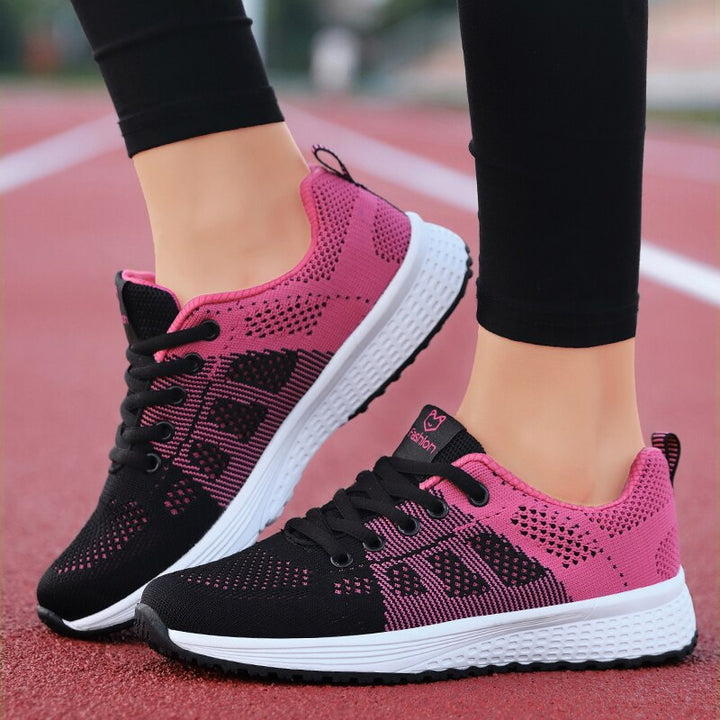 Dames hardloopschoenen met ademende mesh – licht, dempend en stijlvol voor actieve dagen