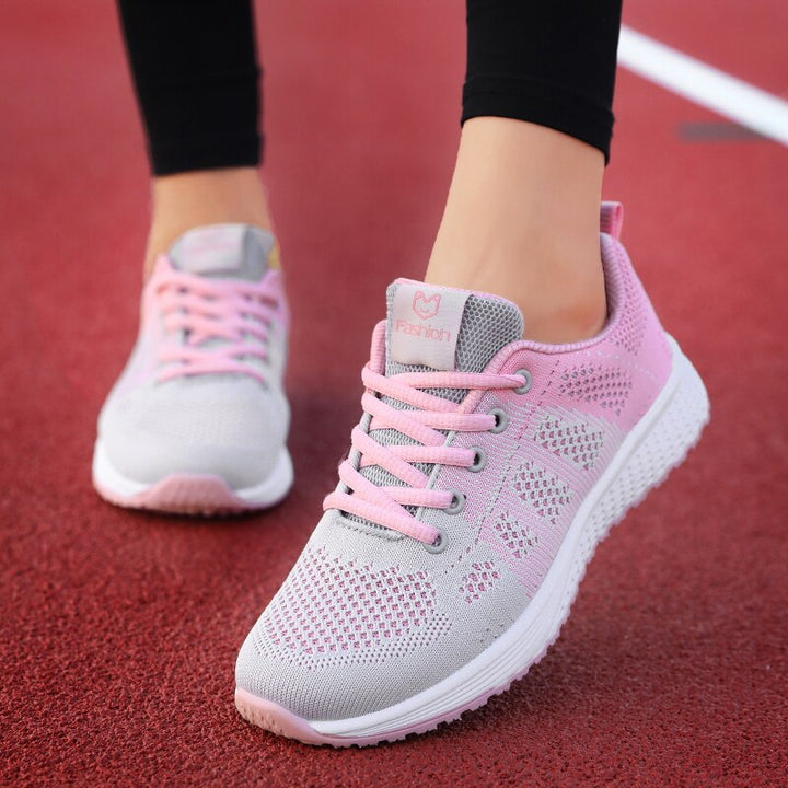 Dames hardloopschoenen met ademende mesh – licht, dempend en stijlvol voor actieve dagen
