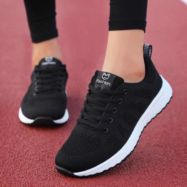 Dames hardloopschoenen met ademende mesh – licht, dempend en stijlvol voor actieve dagen