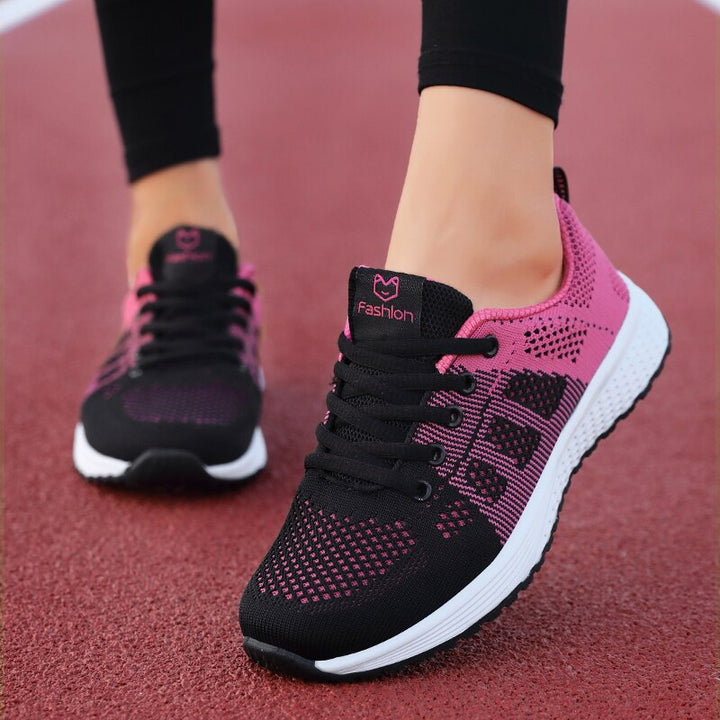 Dames hardloopschoenen met ademende mesh – licht, dempend en stijlvol voor actieve dagen