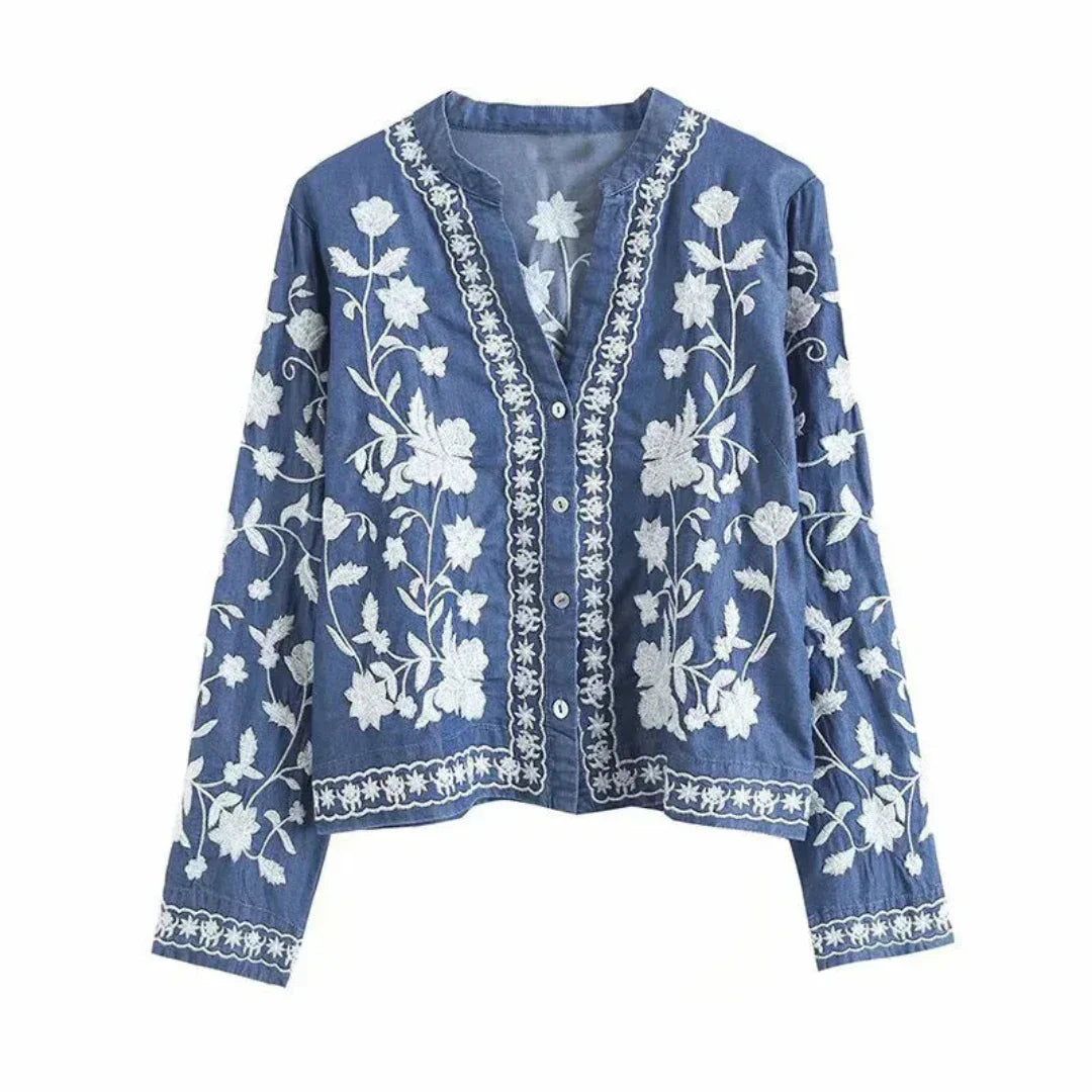 Isabelle | Geborduurd vest voor dames