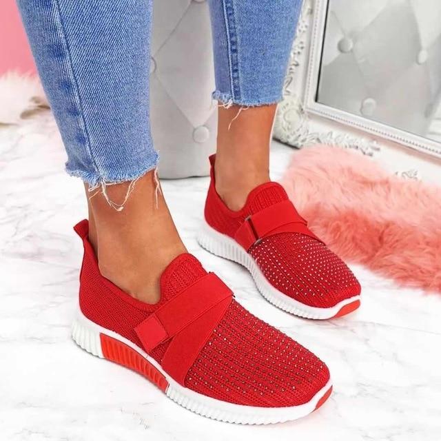 Zoe Dames Slip-on Sneakers - Gemakkelijke Instappers met Klittenbandsluiting