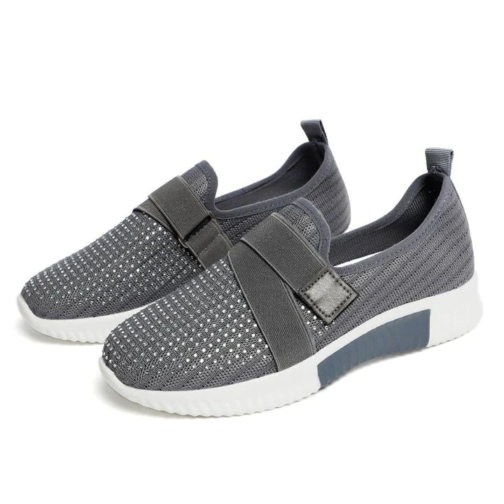 Zoe Dames Slip-on Sneakers - Gemakkelijke Instappers met Klittenbandsluiting