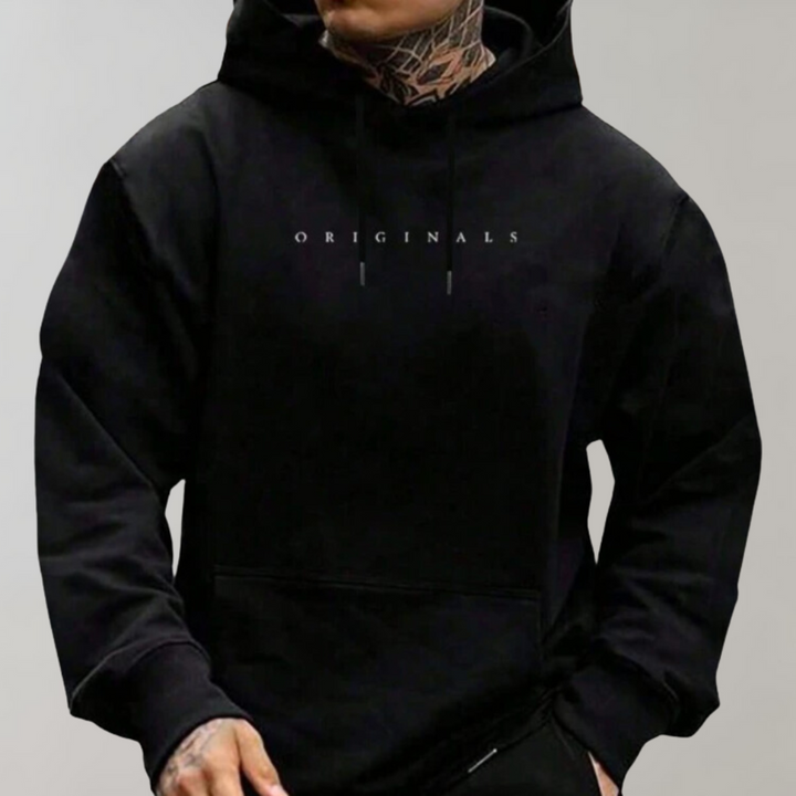 Bram | Warme zachte vormvaste herfst hoodie voor heren in katoenmix