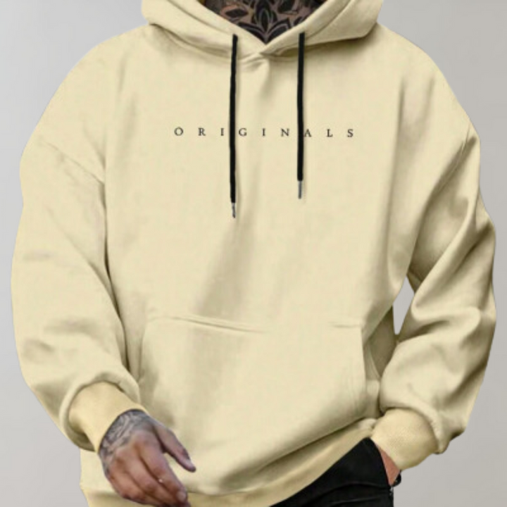 Bram | Warme zachte vormvaste herfst hoodie voor heren in katoenmix