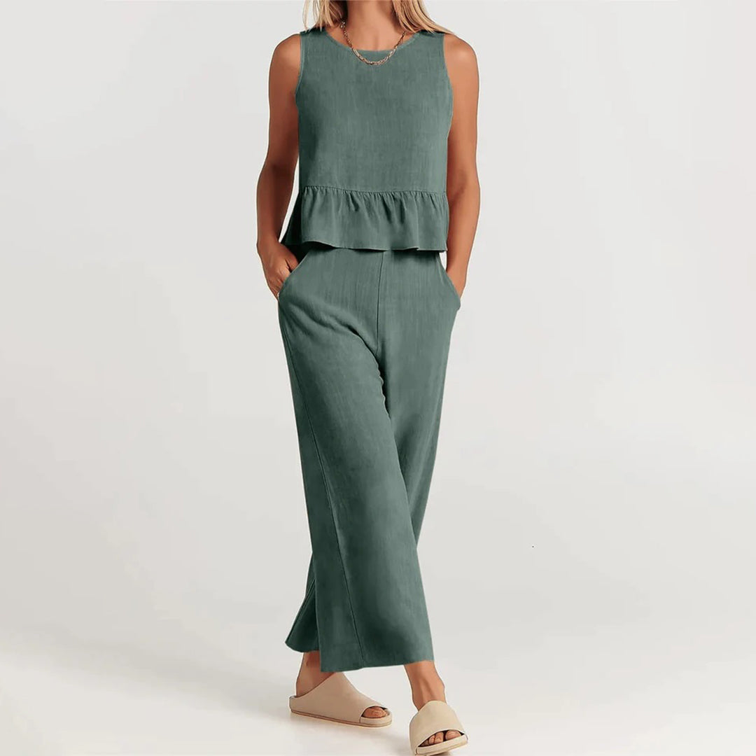 Elvira - Dames Stijlvolle Tweedelige Set - Elegante Outfit voor Diverse Gelegenheden