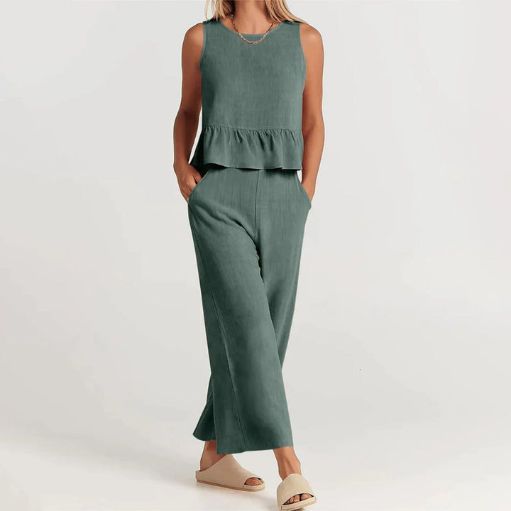 Elvira - Dames Stijlvolle Tweedelige Set - Elegante Outfit voor Diverse Gelegenheden
