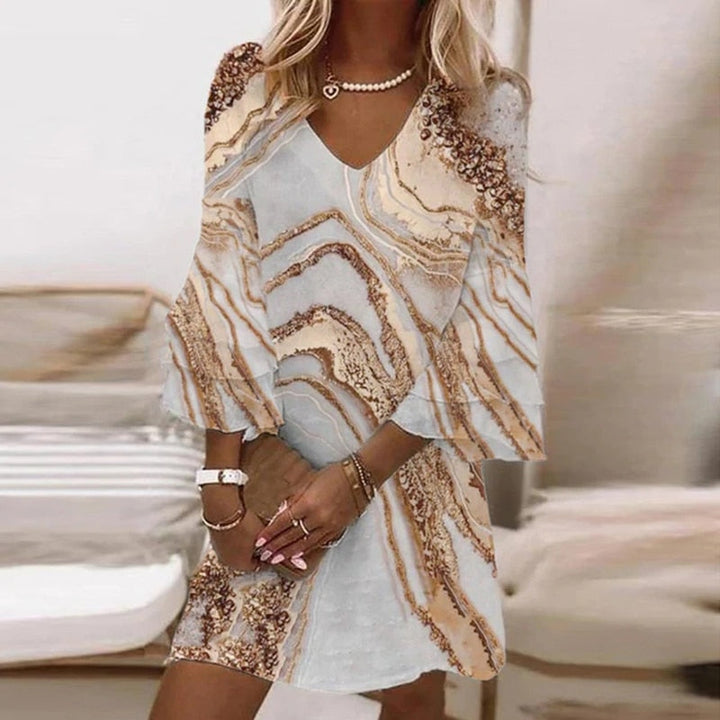 Olivia - Dames Mini-Jurk met Print