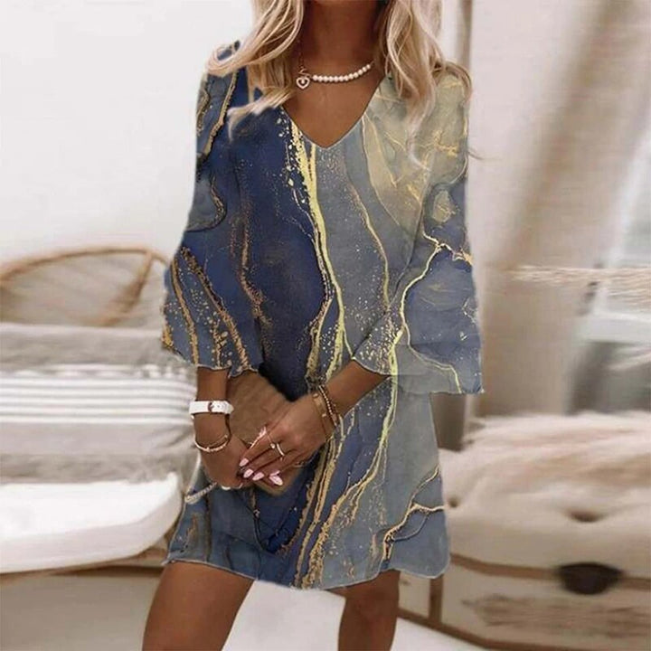 Olivia - Dames Mini-Jurk met Print