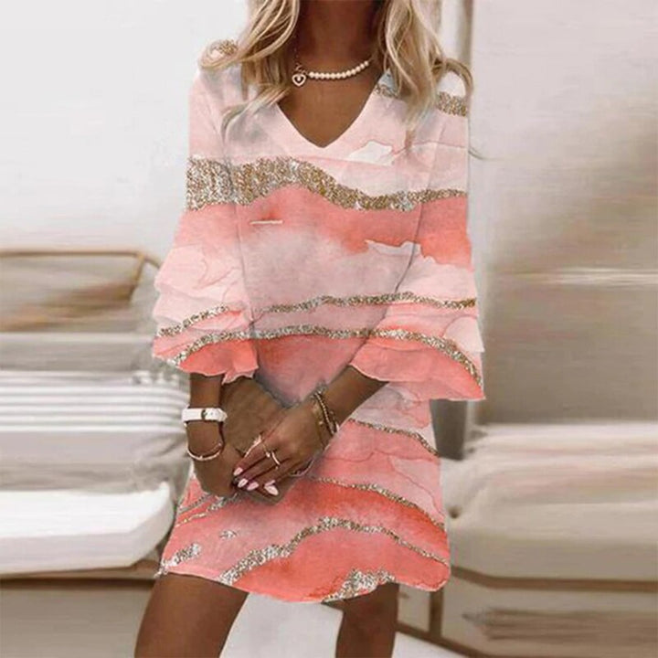 Olivia - Dames Mini-Jurk met Print