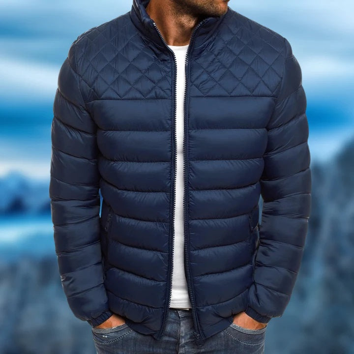 Laurens | Waterafstotende winddichte herfstjas van polyester voor heren met sportief gewatteerd design