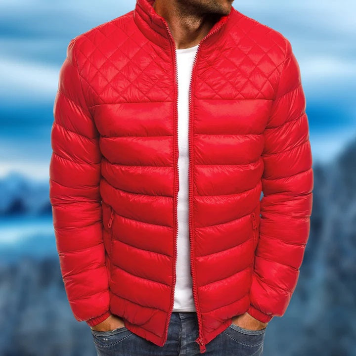 Laurens | Waterafstotende winddichte herfstjas van polyester voor heren met sportief gewatteerd design
